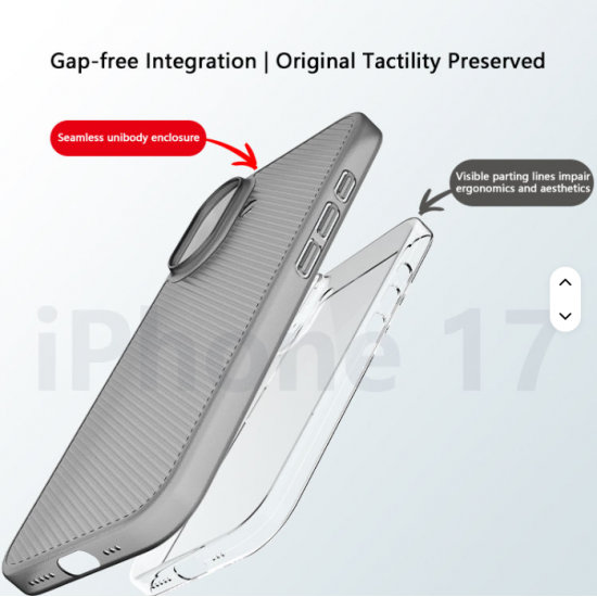 Twins for Anti Slip Case Compatible with iPhone 17 2025 Ultra Thin Shockproof Protective Phone Case for Wavy Style Phone Cover