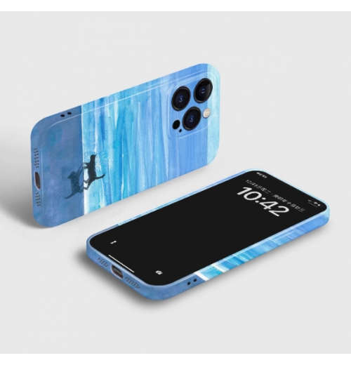 Cat on the beach mobile phone case iPhone mobile phone case anti-slip anti-fall mobile phone case Cat on the beach mobile phone case iPhone mobile phone case anti-slip anti-fall mobile phone case