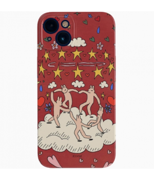 Retro style bunny dancing trendy mobile phone case iPhone mobile phone case non-slip and anti-fall mobile phone case