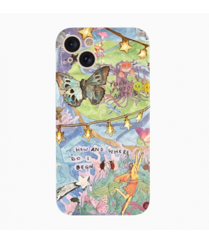 Butterfly Graffiti Niche iPhone Case Non-slip and Anti-fall Phone Case