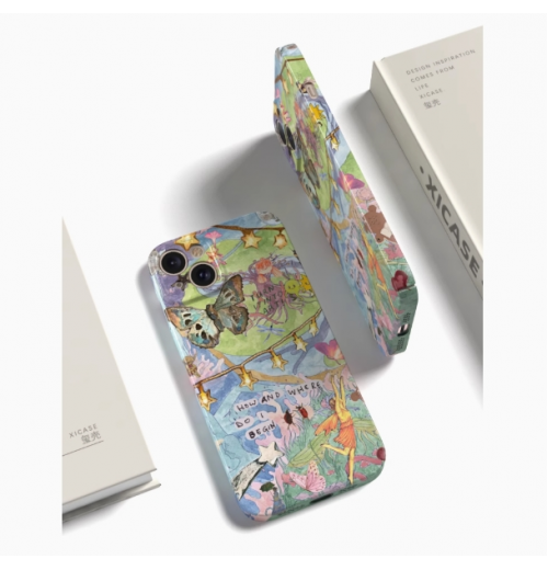 Butterfly Graffiti Niche iPhone Case Non-slip and Anti-fall Phone Case Butterfly Graffiti Niche iPhone Case Non-slip and Anti-fall Phone Case