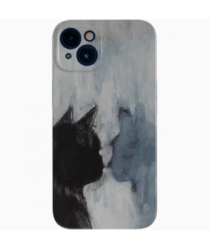 Cat in the mirror iPhone case Anti-slip and anti-fall mobile phone case