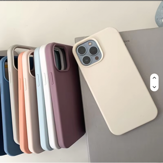 Wholesale Removable Plain Silicone Suction Shockproof Mobile Phone Case for iPhone 15 Pro Max