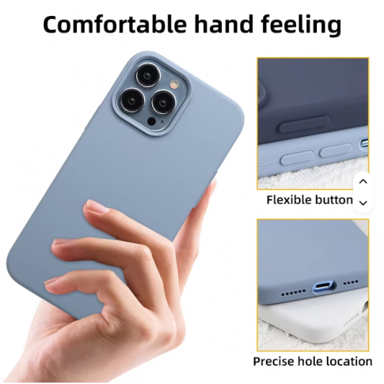 Wholesale Removable Plain Silicone Suction Shockproof Mobile Phone Case for iPhone 15 Pro Max