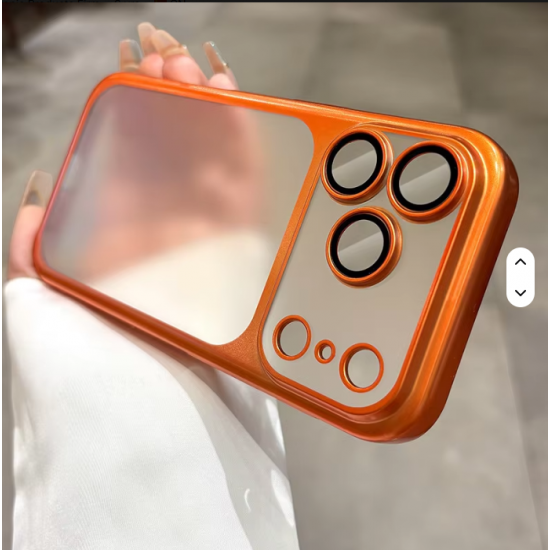 Creative Design Electroplated Matte Skin Feeling Phone Case Comes with Lens Film for iPhone 17 Pro Max