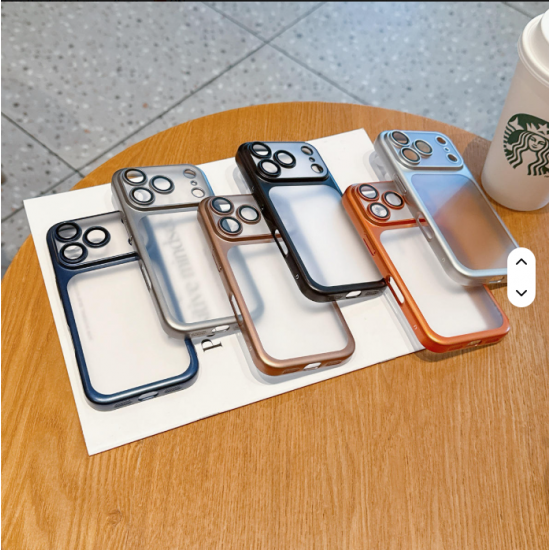 Creative Design Electroplated Matte Skin Feeling Phone Case Comes with Lens Film for iPhone 17 Pro Max