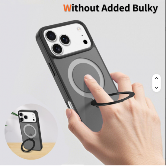 For iPhone 17 Pro Max Cell Phone Case with Magnetic Racket Stand Shockproof Matte Soft iPhone Series Mobile Phone Cases