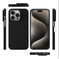 Real Carbon Fiber Phone case for iphone 15Pro Max Fashion Aramid Fiber iphone Cover