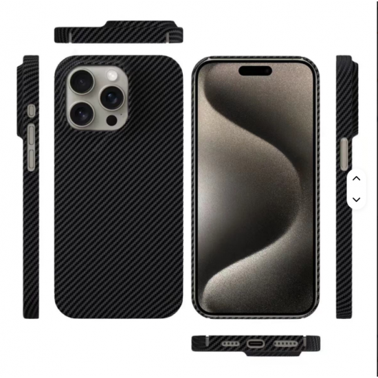 Real Carbon Fiber Phone case for iphone 15Pro Max Fashion Aramid Fiber iphone Cover