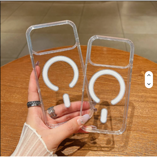 Trending Magnetic Customize Clear Wireless Charging Cell Phone Case for iPhone 17 Pro