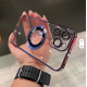 Luxury Electroplated Transparent PC Back Cover Magnetic Cell Phone Case for iPhone 13  Pro Max With Lens Film Protection
