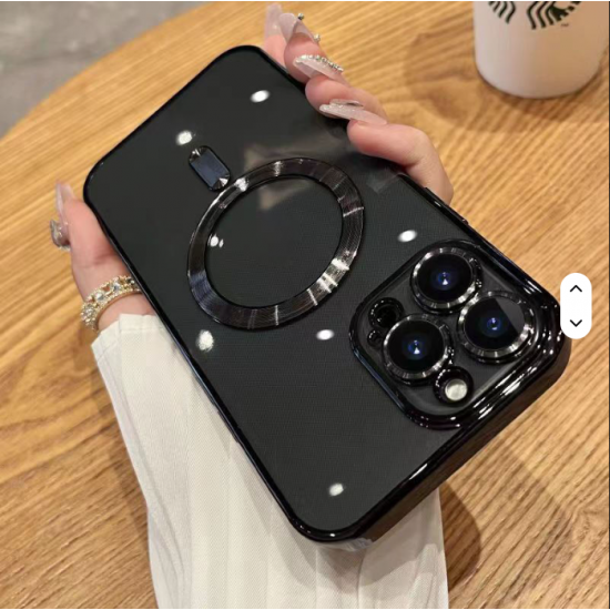 Luxury clear Magnetic case for iPhone 16 Pro Max Magnet case Support Wireless Charging Phone Cases