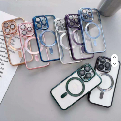 Luxury clear Magnetic case for iPhone 16 Pro Max Magnet case Support Wireless Charging Phone Cases