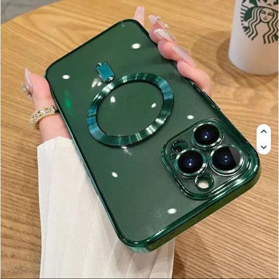 Luxury clear Magnetic case for iPhone 16 Pro Max Magnet case Support Wireless Charging Phone Cases