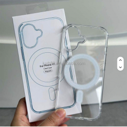 2025 New Transparent TPU Shockproof Mobile Phone Magnetic Cases for iPhone 16 Plus Pro Max Covers