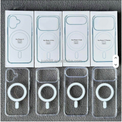 2025 New Transparent TPU Shockproof Mobile Phone Magnetic Cases for iPhone 16 Plus Pro Max Covers