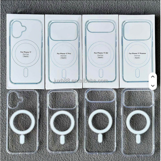 2025 New Transparent TPU Shockproof Mobile Phone Magnetic Cases for iPhone 16 Plus Pro Max Covers