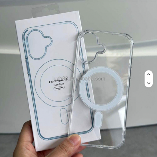 2025 New Transparent TPU Shockproof Mobile Phone Magnetic Cases for iPhone 16 Plus Pro Max Covers