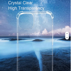 Anti-shock Airbag Design 1.5mm High Transparency Crystal Clear TPU Bumper Case for iPhone 15 Pro Max series