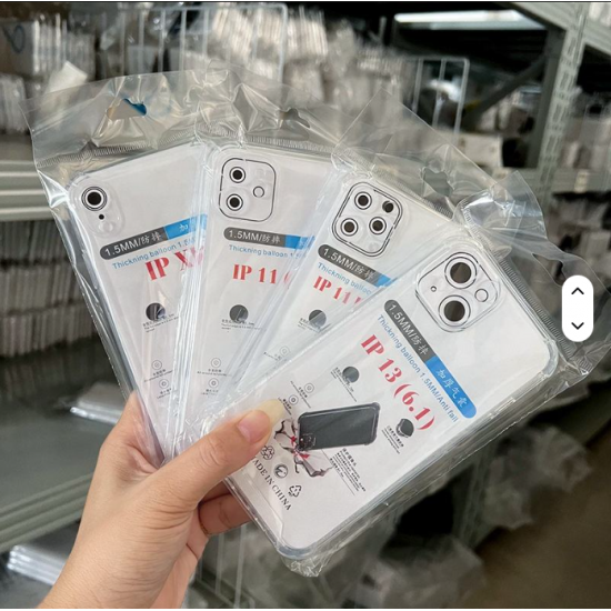 Anti-shock Airbag Design 1.5mm High Transparency Crystal Clear TPU Bumper Case for iPhone 15 Pro Max series