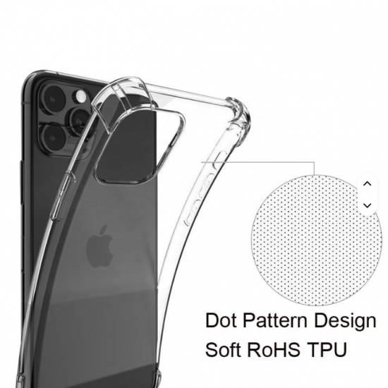 Anti-shock Airbag Design 1.5mm High Transparency Crystal Clear TPU Bumper Case for iPhone 15 Pro Max series