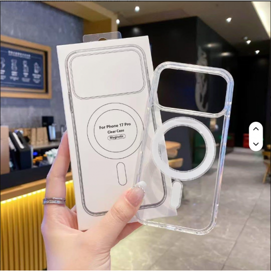 New Arrivals for iPhone 17 Phone Case Magnetic Clear Hard PC TPU Protective Bumper Cover for iPhone 17 Pro Max 